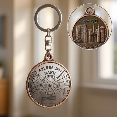 Metal Baku Calendar Keychain Metal Baku Calendar Keychain