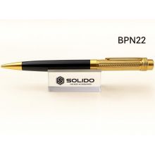 Ручка шариковая Solido BPN22, чёрно-золотая