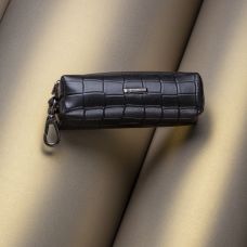 Ключница Solido из натуральной кожи, чёрная