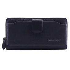 Solido kişi barsetkası, təbii dəridən, qara rəng, 21×11 sm