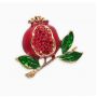 Brooch "Pomegranate Slice" in Gold Tone Brooch "Pomegranate Slice" in Gold Tone
