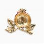 Brooch "Pomegranate Slice" in Gold Tone Brooch "Pomegranate Slice" in Gold Tone