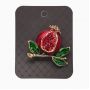 Brooch "Pomegranate Slice" in Gold Tone Brooch "Pomegranate Slice" in Gold Tone