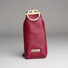 Ключница Solido бордовая, натуральная кожа, 11×6 см, Турция