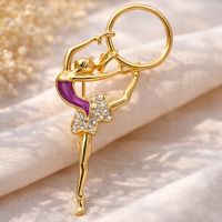 Gymnast Brooch with Hula Hoop