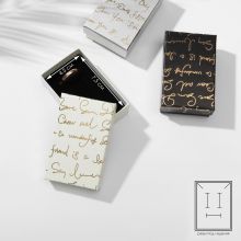 Коробочка для ювелирных украшений «Курсив» 5×8 см с вкладышем