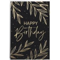 Happy Birthday card on black kraft paper, 10x15 cm Happy Birthday card on black kraft paper, 10x15 cm