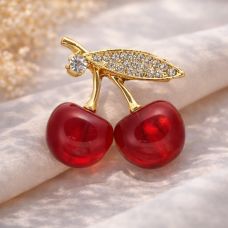 “Albalı” emalli broş