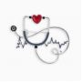 Брошь «Стетоскоп» кардиограмма Брошь «Стетоскоп» кардиограмма