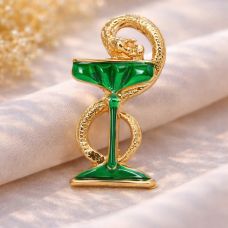 Heraldic Snake Brooch 