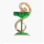 Heraldic Snake Brooch 