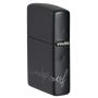 Zippo Black Matte Script Design Lighter