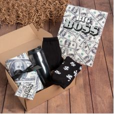 Dollar Style Men’s Gift Set with Blanket and Travel Tumbler