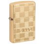 Zippo Armor® High Polish Brass Deep Carve Basketweave Lighter