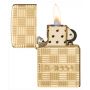 Zippo Armor® High Polish Brass Deep Carve Basketweave Lighter
