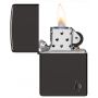 Zippo Armor® High Polish Black Flame Design Lighter