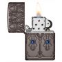Zippo Armor® Black Ice® Gothic Window Design Lighter