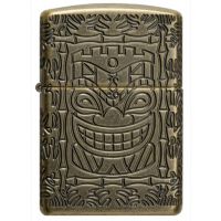 Zippo Armor Antique Brass Tiki MultiCut alışqan