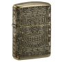 Zippo Armor Antique Brass Tiki MultiCut alışqan