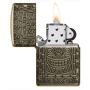 Zippo Armor Antique Brass Tiki MultiCut alışqan