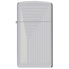 Zippo Slim High Polish Chrome Laser Pattern Lighter