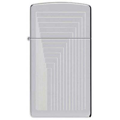 Zippo Slim High Polish Chrome Laser Pattern nazik alışqan Zippo Slim High Polish Chrome Laser Pattern nazik alışqan