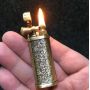 Vintage Tang Grass Engraved Petrol Lighter
