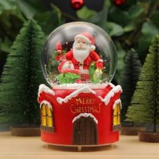 Yeni İl qar kürəsi şam ağacı 14 sm