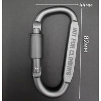Металлический карабин для ключей с фиксатором
