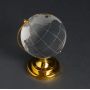 Şüşə dekorativ fiqur “Qlobus” qızılı altlıqda