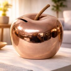 Roz qızılı rəngdə dekorativ pul kassası “Alma”