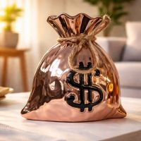 Dollar kisəsi 12x10x13 sm pul kassası - Rəng: Roz Qızılı Dollar kisəsi 12x10x13 sm pul kassası - Rəng: Roz Qızılı