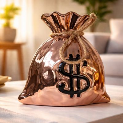 Dollar kisəsi 12x10x13 sm pul kassası - Rəng: Roz Qızılı Dollar kisəsi 12x10x13 sm pul kassası - Rəng: Roz Qızılı