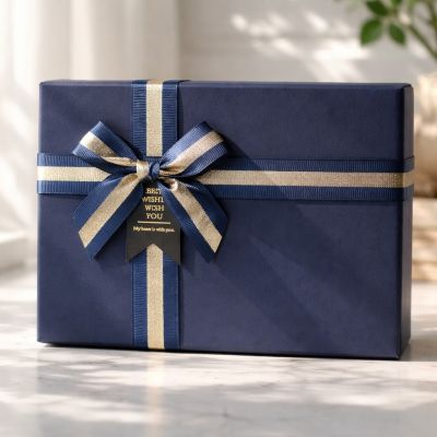 Blue and gold box "Best Wishes for you" 