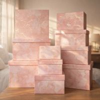 Коробка "Розовый мрамор"