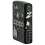 Zippo Design Black Matte Lighter with 360° Laser Engraving