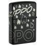 Zippo Design Black Matte Lighter with 360° Laser Engraving