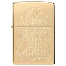 Zippo Swirling Filigree Design High Polish Brass alışqan