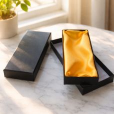 Gift box for small accessories and keychains with fabric lining