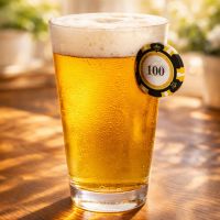 Стакан для пива с покерной фишкой, 455 мл