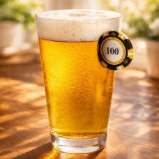 Стакан для пива с покерной фишкой, 455 мл