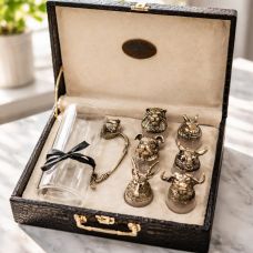 Hədiyyəlik çevrilən rümkalar dəsti «Şərq Bürcləri», 6 nəfərlik, qrafinlə