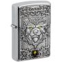 Zippo Wolf Emblem Design Brushed Chrome alışqan