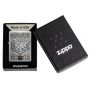 Zippo Wolf Emblem Design Brushed Chrome alışqan
