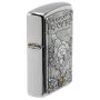 Zippo Wolf Emblem Design Brushed Chrome alışqan