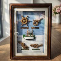 Ключница "Штурвал и канаты"