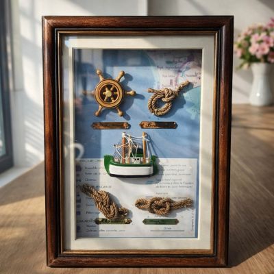 Ключница "Штурвал и канаты"