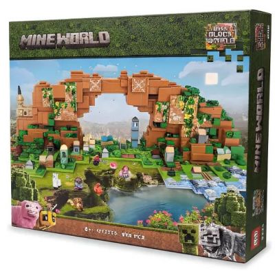 Mineworld Cave Building Set with LED Lights, 836 Pieces