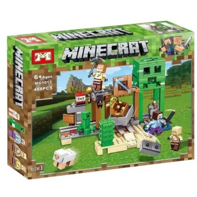 Minecraft konstruktoru “Kriperin şaxtası”, 488 detal, mini fiqurlarla, 6+
