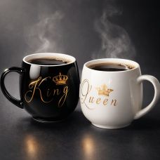 Парный набор керамических кружек King & Quee